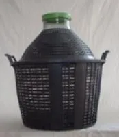 Бутыль-демиджон с широким горлышком и пластиковой крышкой, Итальянское стекло, 25 л