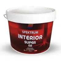 Краска для потолка водоэмульсионная супербелая Spektrum Interior 02 Super Hvit, 10 л